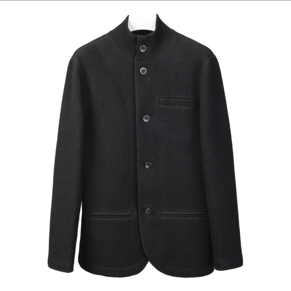 Wool Black Jacket Armani Collezioni